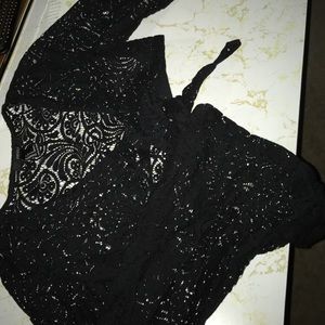 Forever 21 Patterned Black Vest